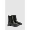 Breite Passform Pu Chelsea-Stiefel Mit Detail - Black - 38, Black