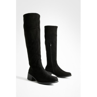 Kniehohe Stiefel - Schwarz - 38, Schwarz