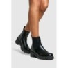 Breite Passform Chelsea-Stiefel Mit Tiefem Blockabsatz - Black - 37, Black
