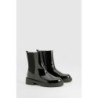 Breite Passform Strukturierte Lack Chelsea-Stiefel - Black - 38, Black