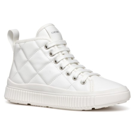 Geox Sneaker "J LAQUINNY GIRL B", High Top Sneaker, Schnürboots, Freizeitschuh mit Reißverschluss