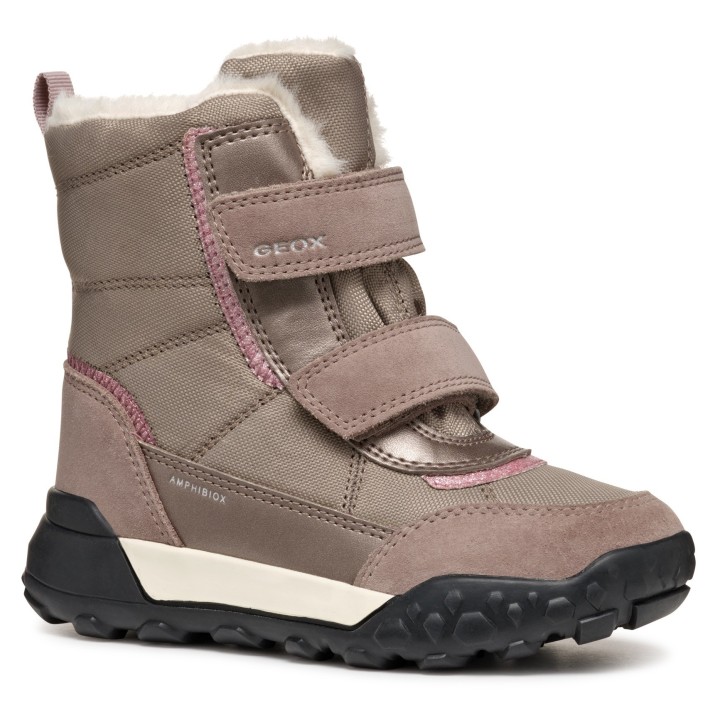 Geox Winterstiefel "J TREKKYUP GIRL B ABX", Klettstiefel, Snowboots, Winterstiefel mit Warmfutter
