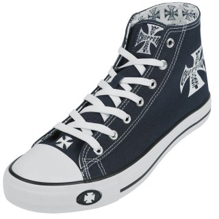 West Coast Choppers - Rockabilly Sneaker high - Warrior Hi-Tops - EU40 bis EU46 - für Männer - Größe EU40 - navy