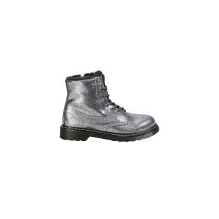 DR. MARTENS Mädchen Schnürboots 1460 Y SERENA FOIL silber | 37