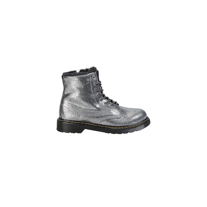DR. MARTENS Mädchen Schnürboots 1460 Y SERENA FOIL silber | 37