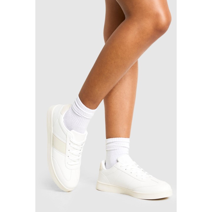 Gestreifte Sneaker - White_Sand - 39, White_Sand