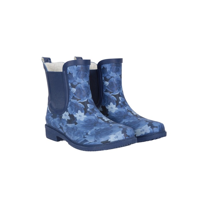 Gefütterte Knöchelhohe Damen-Gummistiefel - Dark Blau