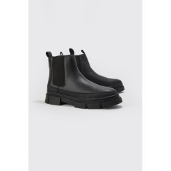 Chelsea-Stiefel mit dicker Sohle - Schwarz - 41, Schwarz