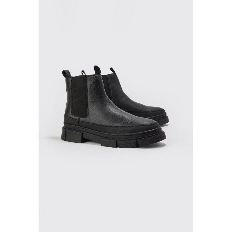 Chelsea-Stiefel mit dicker Sohle - Schwarz - 41, Schwarz