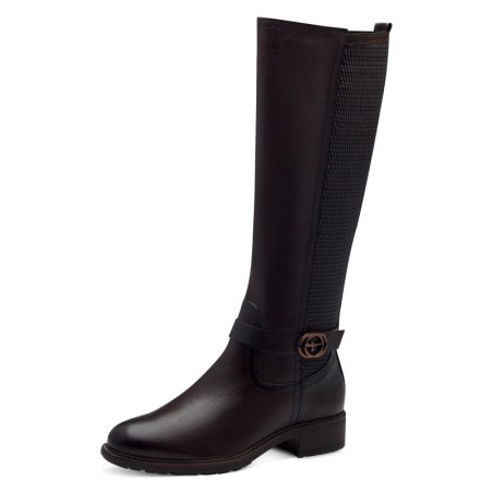 Tamaris Stiefel, Blockabsatz, Langschaftstiefel mit XS-Schaft und Stretchfunktion