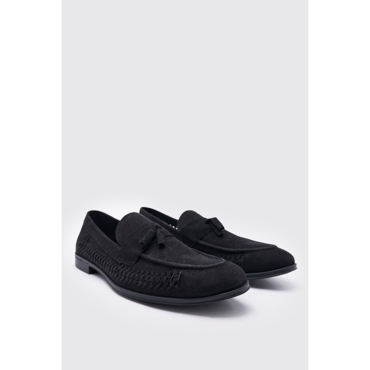 Loafer aus Wildlederimitat - Schwarz - 41, Schwarz