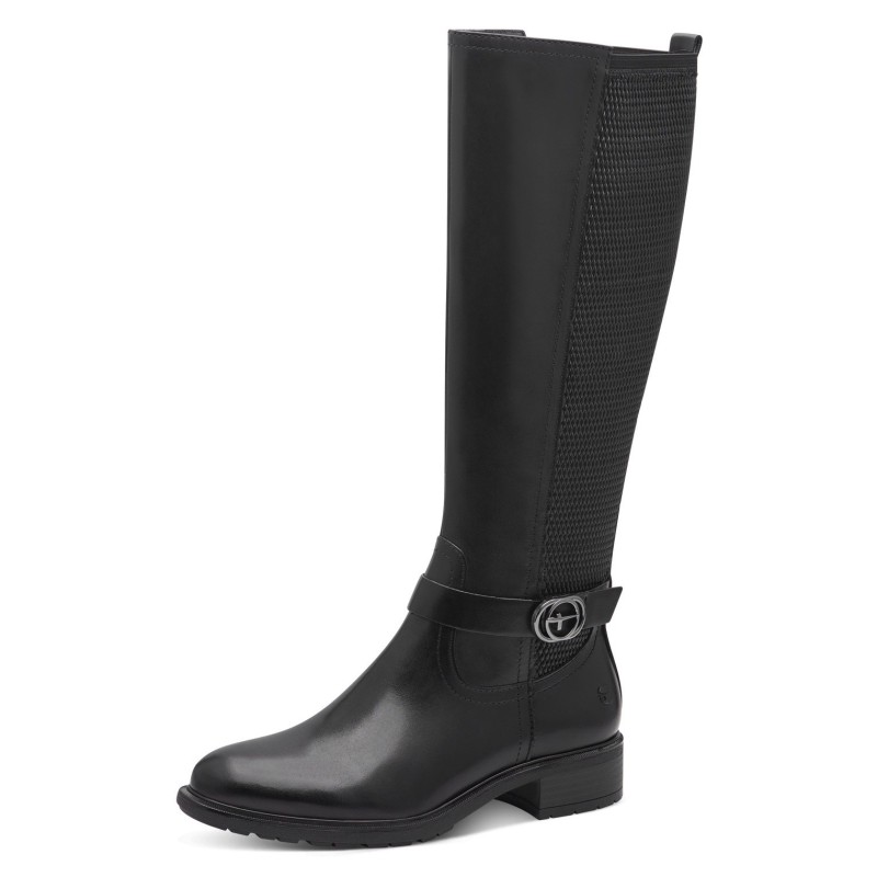 Tamaris Stiefel, Blockabsatz, Langschaftstiefel mit XS-Schaft und Stretchfunktion