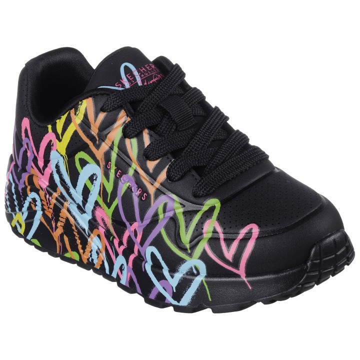 Skechers Sneaker "JGoldcrown: Uno Lite - Spread the Love", Chunky Sneaker, Pleatausneaker, Retro Sneaker mit allover Print