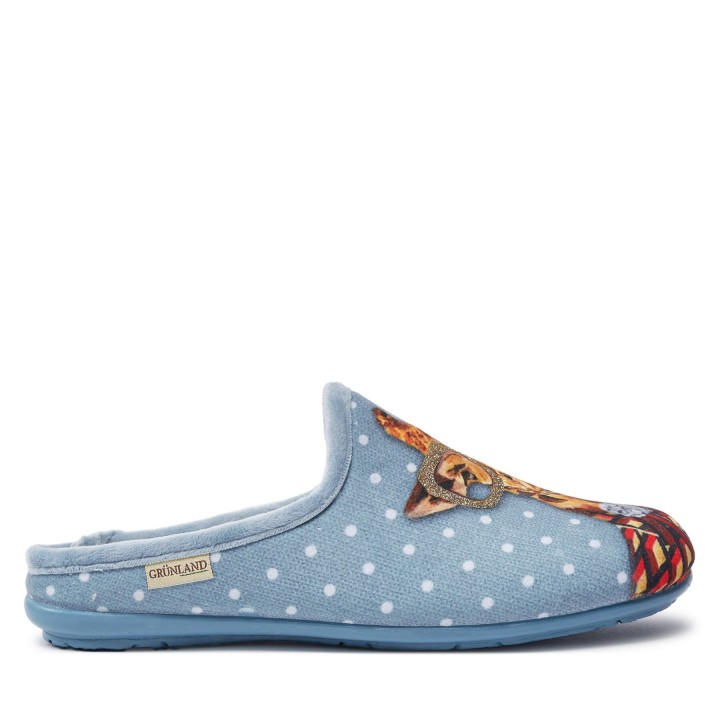 Hausschuhe Grünland Faye 3183 Himmelblau