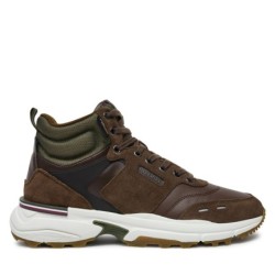 Schnürschuhe Tommy Hilfiger Trenerzy Confort Home FM0FM05222 Braun