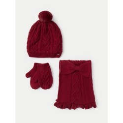 Set Mütze, Schal und Handschuhe Mayoral 10768 Rot
