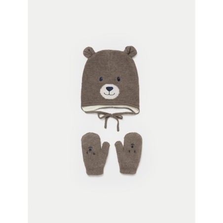 Set Mütze und Handschuhe Mayoral 10772 Braun