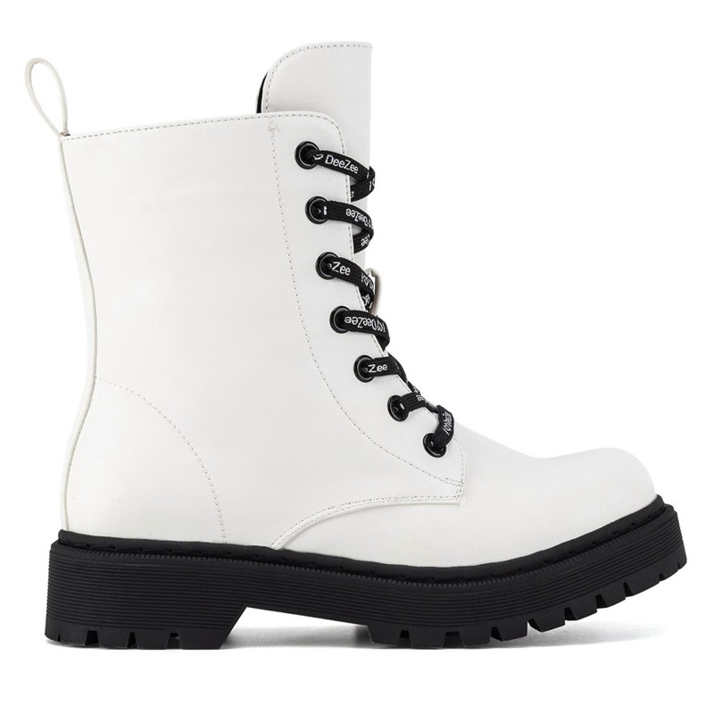 Schnürschuhe DeeZee CS5587-16 Weiß