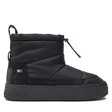 Schneeschuhe Tommy Hilfiger Flag Nylon Mini Snowboot FW0FW08334 Schwarz