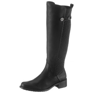 Rieker Stiefel, Langschaftstiefel, Blockabsatz, Stretch, mit Schnallenverzierung