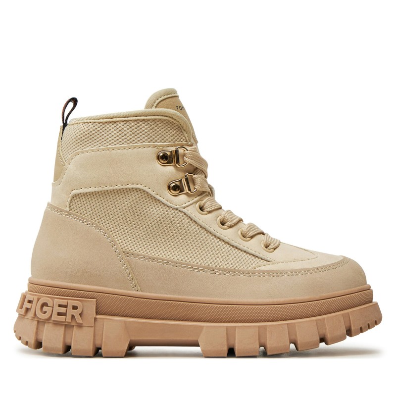 Schnürschuhe Tommy Hilfiger Lace-Up Bootie T3A5-33602-1698 M Beige
