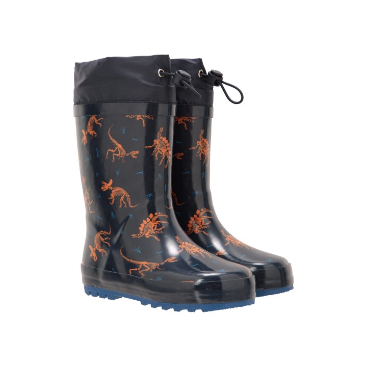 Gemusterte Kinder Winter-Regenstiefel II - Hell Aquamarin