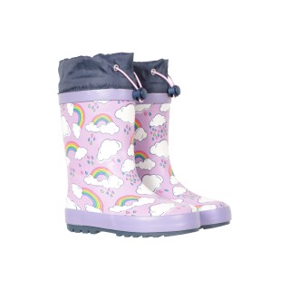 Gemusterte Kinder Winter-Regenstiefel II - Lila