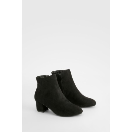 Basic Stiefeletten Mit Blockabsatz - Black - 38, Black