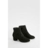 Basic Stiefeletten Mit Blockabsatz - Black - 38, Black