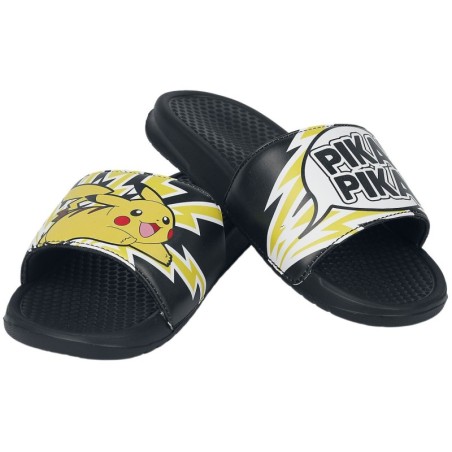 Pokémon - Gaming Sandale - Pikachu - Pika, Pika! - EU37 bis EU41 - Größe EU37 - schwarz  - EMP exklusives Merchandise!