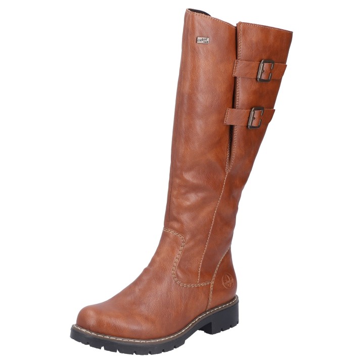 Rieker Winterstiefel, Langschaftstiefel, Blockabsatz, wasserabweisende riekerTEX-Membran