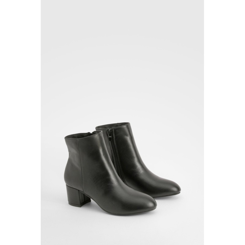 Basic Stiefeletten Mit Blockabsatz - Black - 38, Black