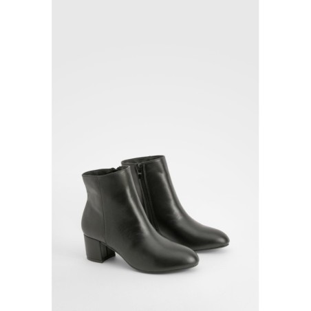 Basic Stiefeletten Mit Blockabsatz - Black - 38, Black