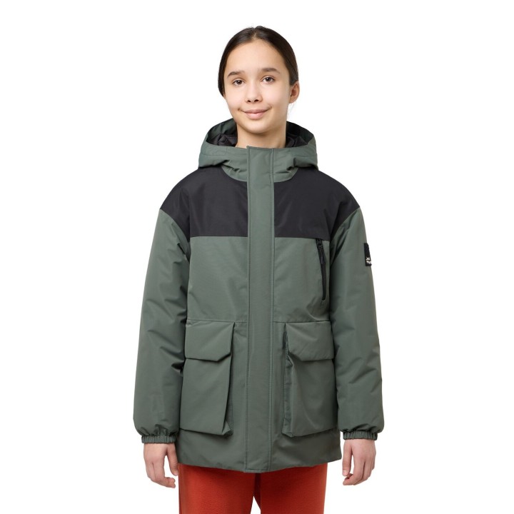 Jack Wolfskin Teen 2L Ins Parka Youth Wintermantel Teenager M green slate green