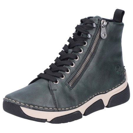 Rieker Sneaker, Freizeitschuh, Halbschuh, Schnürschuh mit Kontraststeppung