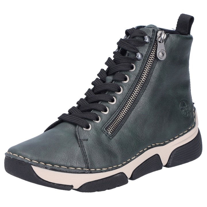 Rieker Sneaker, Freizeitschuh, Halbschuh, Schnürschuh mit Kontraststeppung
