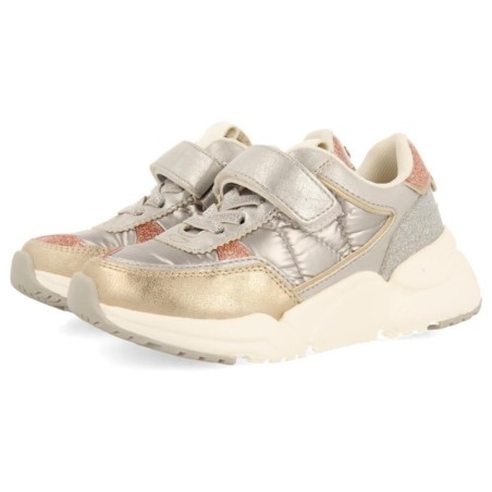 Gioseppo Sneaker "GORHAM", Chunky Sneaker, Sneaker, Schnürschuh im Metallic Look