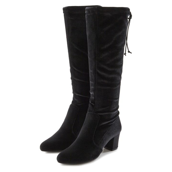 LASCANA Belle Affaire Stiefel, Langer Stiefel, Stiefelette, Blockabsatz