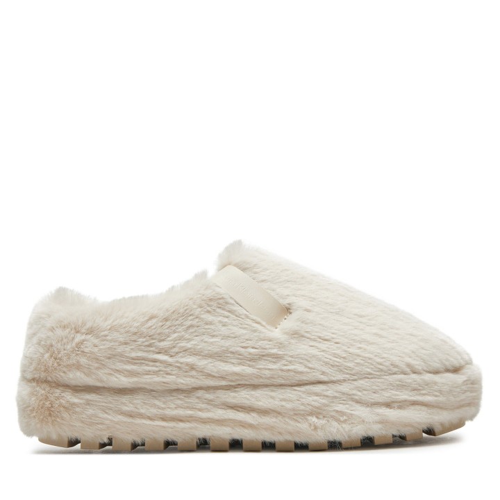 Hausschuhe Calvin Klein Jeans Home Anke Slipper Wn Fur YW0YW01596 Écru