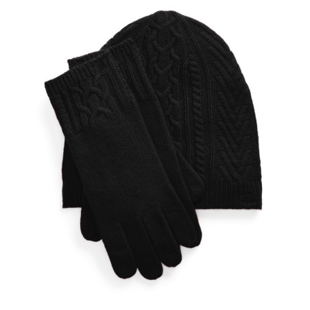 Set Mütze, Schal und Handschuhe LAUREN RALPH LAUREN 454960056002 Schwarz