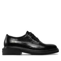 Halbschuhe Calvin Klein Postman Derby Pat HM0HM01685 Schwarz
