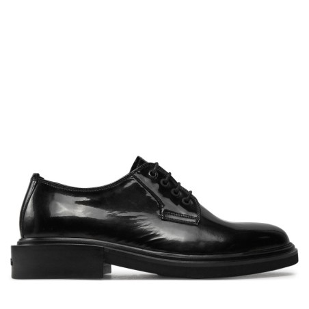 Halbschuhe Calvin Klein Postman Derby Pat HM0HM01685 Schwarz