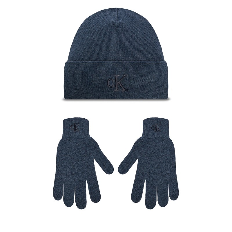 Set Mütze und Handschuhe Calvin Klein K50K512469 Blau