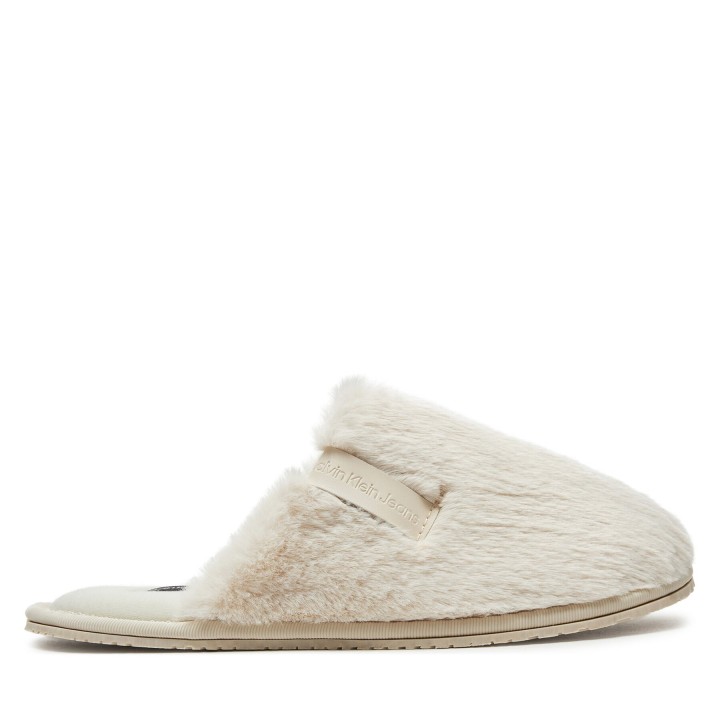 Hausschuhe Calvin Klein Jeans Hotel Slipper Fur After Glow YW0YW01593 Écru