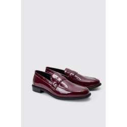 Lack PU-Loafers - Burgund - 42, Burgund