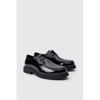 Smarte geschnürte Schuhe in Schwarz - 42, Schwarz