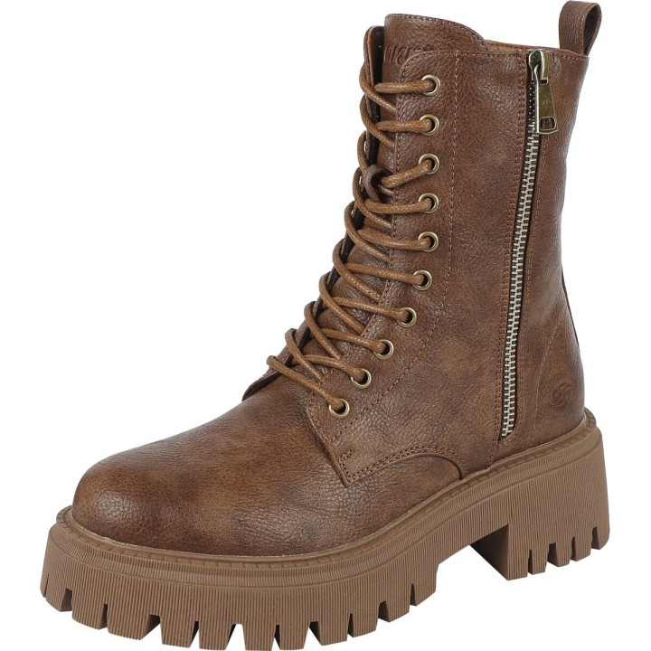 Dockers by Gerli Schnürstiefel - Schnürboots - EU37 bis EU41 - für Damen - Größe EU37 - braun