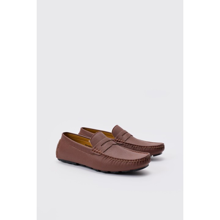 Braune Loafer aus Wildlederimitat - 40, Braun