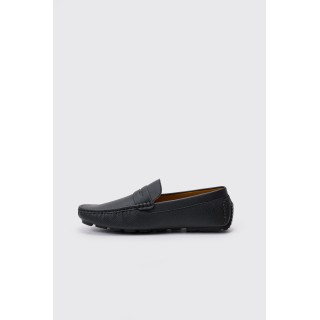 Schwarze Loafer aus Wildlederimitat - 42, Schwarz
