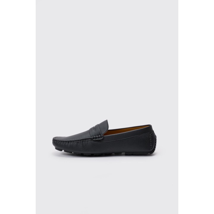 Schwarze Loafer aus Wildlederimitat - 42, Schwarz
